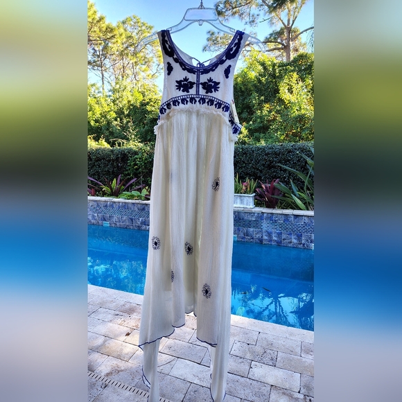 NEW Anthropologie X Raga Boho-chic Embroidered Flowy Goddess Dress Women's Sz Sm - Picture 5 of 10